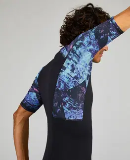 surf Pánske tričko 500 Vortex s UV ochranou krátky rukáv na surfovanie