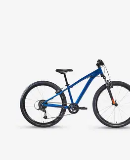 horské bicykle Horský bicykel ST 500 26-palcový pre deti 9-12 rokov modrý