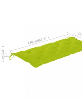 Záhradné sedáky Poduška pre závesné hojdacie kreslo 120 cm látka Dekorhome Tmavo zelená