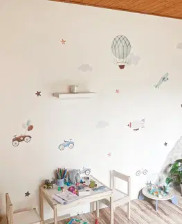 Nálepky na stenu Samolepiace tapety na stenu - Retro autá a balóny