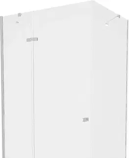 Vane MEXEN/S - Roma sprchovací kút 90x100, transparent, chróm + čierna vanička so sifónom 854-090-100-01-00-4070