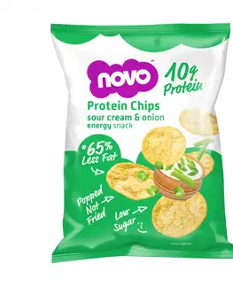 Proteínové čipsy a krekry NOVO Protein Chips 6 x 30 g BBQ