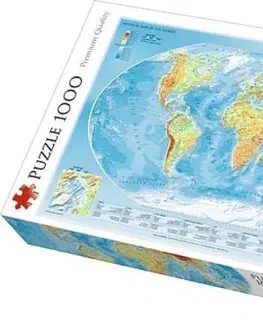 Hračky puzzle TREFL - Puzzle Zemepisná mapa 1000