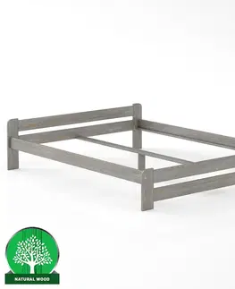 Drevené postele Posteľ borovica LK099–160x200 sivá