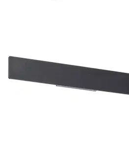 Nástenné svietidlá Ideallux Nástenné LED svietidlo Zig Zag čierne, šírka 53 cm
