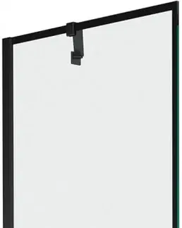 Sprchové dvere MEXEN/S - Next vaňová zástena FIX 60 x 150 cm, čierna dekor, čierna 895-060-000-00-70-70
