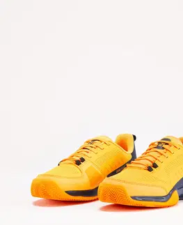 tenis Detská tenisová obuv na antuku Fast Clay šnurovacia žltá