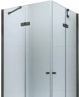 Sprchovacie kúty MEXEN/S - Lima Duo sprchovací kút 70 x 70, transparent, čierny 856-070-070-70-00-02