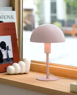 Lampy na nočný stolík Nordlux Stolová lampa Ellen Mini z kovu, zaprášená ružová