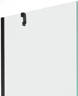 Sprchové dvere MEXEN/S - Next vaňová zástena FIX 80x150 cm, transparent, čierna 895-080-000-00-00-70