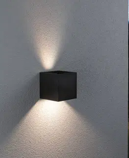 Nástenné svietidlá Paulmann Vonkajšie nástenné svietidlo Paulmann Cybo LED, RGBW, 10x10cm, antracit
