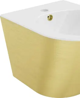 Kúpeľňa MEXEN - Lena bidet závesný, biela/zlatá vzor 35224807
