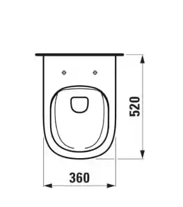 Záchody Laufen - Lua Závesné WC, Rimless, LCC, biela H8200804000001