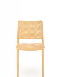 Jedálenské zostavy Stohovateľná jedálenská stolička K514 Halmar Oranžová