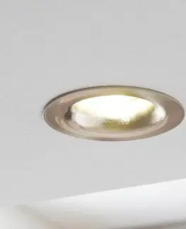 Zapustené svietidlá EGLO Zapustené LED Saliceto okrúhle, pevné 2 700K nikel