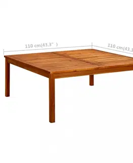 Záhradné stoly Záhradný konferenčný stolík akácie Dekorhome 110x60x45 cm