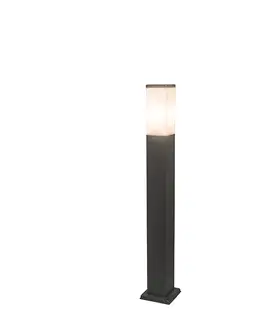 Vonkajsie osvetlenie Inteligentné vonkajšie svietidlo stožiar tmavošedá 80 cm vrátane Wifi P45 - Malios