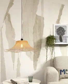 Závesné svietidlá Good & Mojo GOOD & MOJO Ibiza závesná lampa Ø 65 cm prírodná