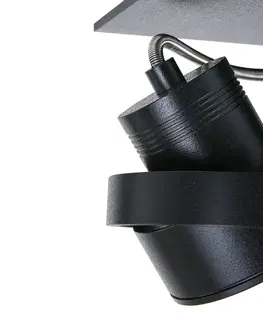 Bodové svetlá Steinhauer Stropné LED svetlo Quatro, 3-plameňové, čierna