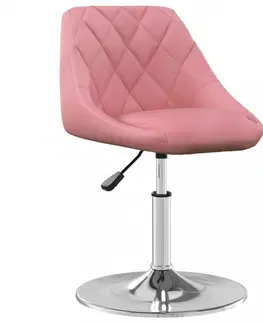 Barové stoličky Barová stolička zamat / chróm Dekorhome Ružová