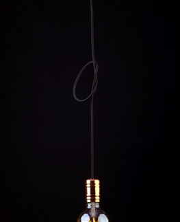 Svietidlá Závěsné svítidlo na lanku Nowodvorski 9747 CABLE black/copper