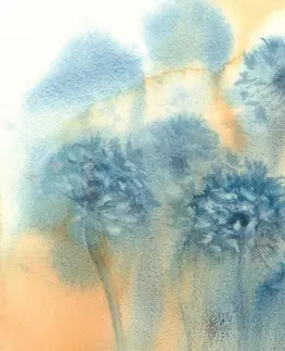 Samolepiace tapety Samolepiaca tapeta modrá púpava v akvarelovom prevedení