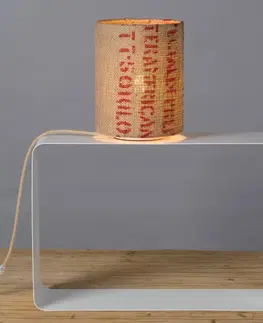 Lampy na nočný stolík lumbono Stolová lampa N°17 Perlbohne z kávového vreca