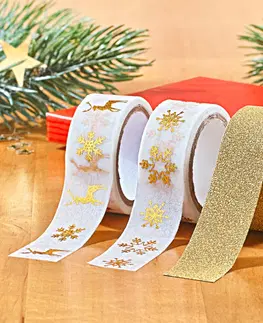 Vianočné dekorácie 3 lepiace pásky "Vianoce"