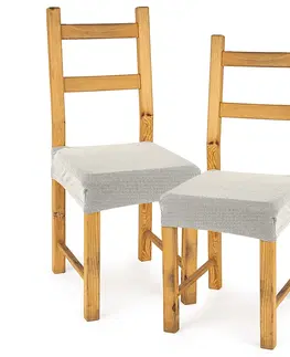 Doplnky do spálne 4home Multielastický poťah na sedák na stoličku Comfort smotanová, 40 - 50 cm, sada 2 ks