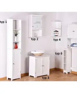 Kúpeľňový nábytok Závesná rohová polica, biela, ATENE TYP 4