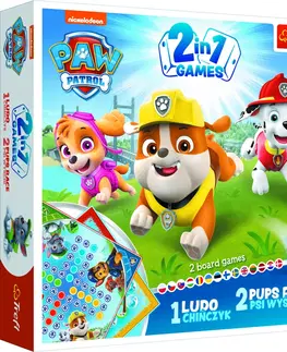 Hračky spoločenské hry pre deti TREFL - GAME 2in1 Ludo/Pups race Paw Patrol