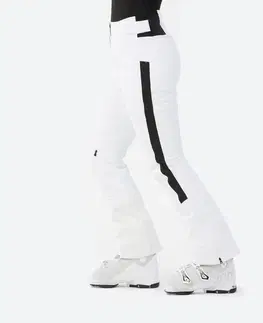 nohavice Dámske priedušné lyžiarske nohavice 900 poskytujúce voľnosť pohybu biele