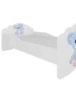Jednolôžkové postele Detská Posteľ  Casimo bear modrý 140 + Matrac a Rošt