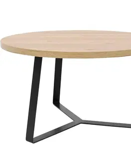Konferenčné stolíky v podkrovnom štýle Konferenčný stolík Madox 70x40 Prirodzené /kov