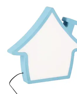 Osvetlenie Detská lampička HOUSE LED Candellux Modrá