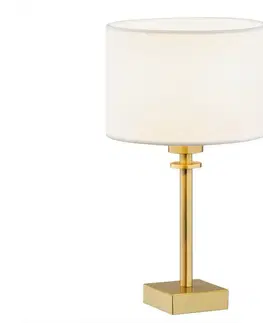 Lampy Argon Argon 8047 - Stolná lampa ABBANO 1xE27/15W/230V mosadz/biela 