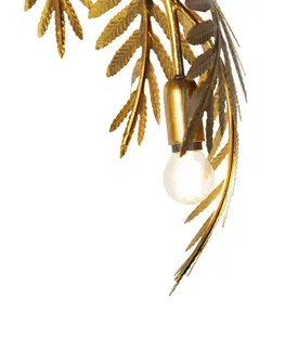 Stojace lampy Vintage stojaca lampa starožitná zlatá 3-svetlá veľká - Botanica
