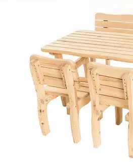 Kreslá DEOKORK Masívna záhradná stolička z borovice VIKING (40 mm)