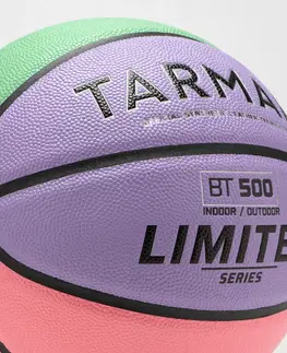 basketbal Basketbalová lopta FIBA BT500 Touch veľkosť 7 fialovo-zelená