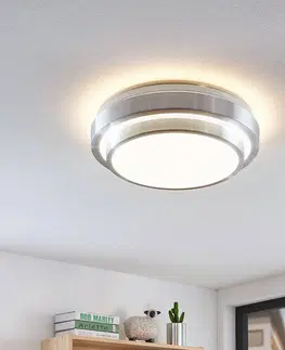 Stropné svietidlá Lindby Lindby Naima stropné LED hliník, okrúhle, 34 cm