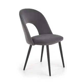 Jedálenské stoličky HALMAR K384 jedálenská stolička sivá / čierna