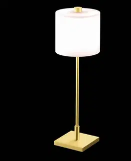 Lampy na nočný stolík Knapstein KNAPSTEIN stolná LED lampa MERCY matná mosadz