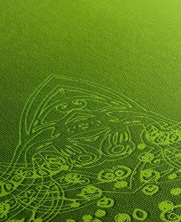 Obrazy Feng Shui Obraz moderné prvky Mandaly v odtieňoch zelenej