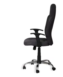 Kancelárske stoličky KONDELA Van kancelárske kreslo s podrúčkami sivá