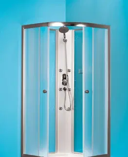 Vane HOPA - Štvrťkruhový sprchovací box GRANADA - Farba rámu zásteny - Hliník chróm, Rozmer A - 90, Rozmer B - 90, Vanička HL - Bez vaničky OLBGRA90CMBV