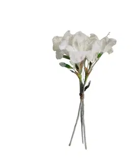 Kvety Umelá zasnežená Ľalia biela, 47 cm