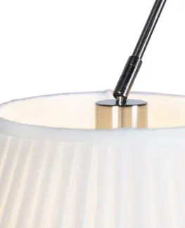 Zavesne lampy Závesné svietidlo so skladanými odtieňmi krémové 35 cm - oceľ Blitz II