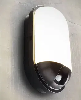 Vonkajšie nástenné svietidlá so senzorom Heitronic Vonkajšie nástenné svietidlo Toledo LED s detektorom pohybu