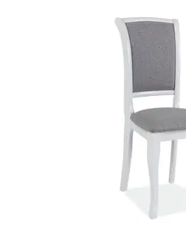Jedálenské stoličky SC-MN čalúnená jedálenská stolička, orech tmavý / krémová