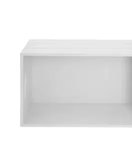 Úložné boxy Orion Drevená debnička, biela, 26 x 16 x 11 cm​